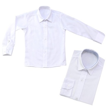 CHŁOPIĘCA BIAŁA KOSZULA DŁUGI RĘKAW ELEGANCKA BIAŁE KOSZULE GALOWE 7 lat