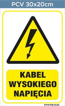 Tabliczka BHP wysokie napięcie#173 30x20cmP