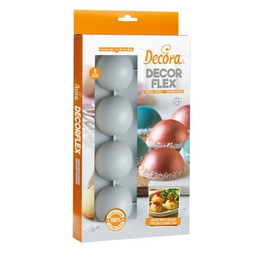 Forma silikonowa do monoporcji półkule 6cm 8 gniazd