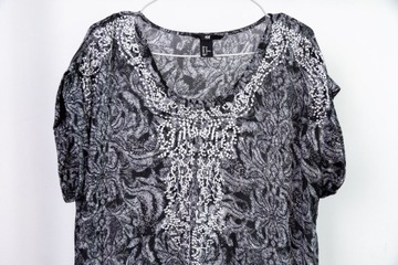 H&M tunika bluzka szyfonowa print 42 XL narzutka