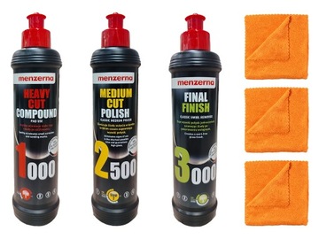 Pasta polerska Menzerna ZESTAW Medium Cut Polish Final Finish Heavy cut