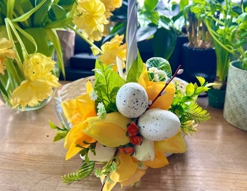 Пасхальная корзинка с САЛФЕТКОЙ украшение для корзины