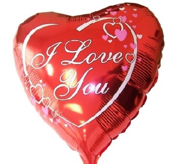 Balon foliowy serce I love you 18 cali czerwony