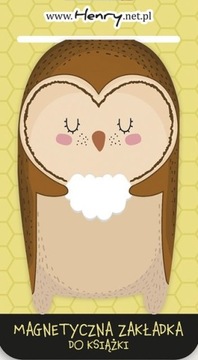 ZAKŁADKA MAGNETYCZNA NA KSIĄŻKI. SOWA