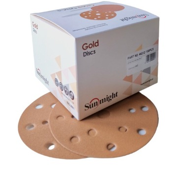 SUNMIGHT PAPIER ŚCIERNY KRĄŻEK GOLD 150MM P360