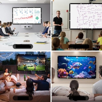 ПРОЕКЦИОННЫЙ ЭКРАН 120 ДЮЙМОВ, КИНОЭКРАН, УСТАНОВКА ДЛЯ ДОМАШНЕГО КИНОТЕАТРА, 10 ОТВЕРСТИЙ