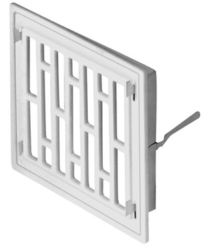 KRATKA WENTYLACYJNA BIAŁA 14 x 14cm AWENTA TM1 METALOWA KUCHENNA ŁAZIENKOWA