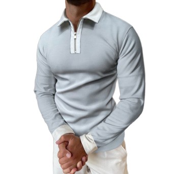 Elegancka Koszulka Polo Męska Z Długim Rękawem Wysokiej Jakości