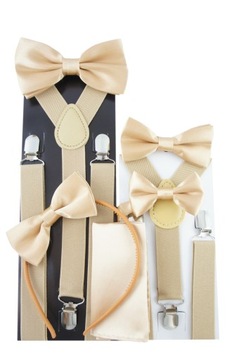 Галстук гладкий для подростков 8-15 лет, ЗОЛОТО БЕЖЕВЫЙ