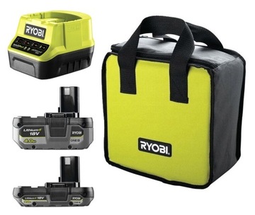RYOBI RC18120-242X ŁADOWARKA + AKU 4.0Ah RB1840X + AKU 2.0Ah RB1820C Nowość