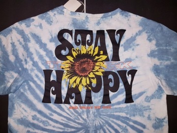 koszulka męskia tie dye t-shirt męski L STAY HAPPY
