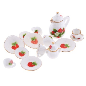 Миниатюрные кухонные аксессуары для кукольного домика 1/12 15шт.