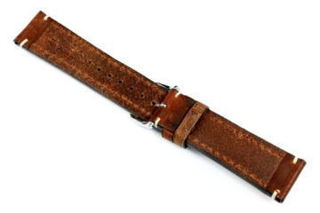 HIRSCH Liberty коричневый кожаный ремешок 22 мм