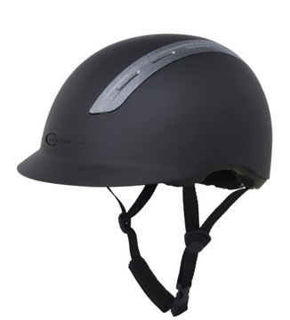 Kask do jazdy konnej ProViso toczek na konie czarny z brokatem 57-61