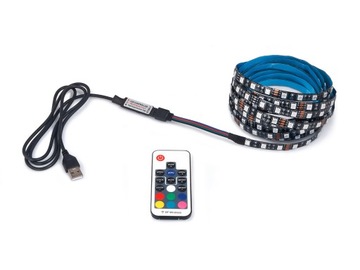 RGB СВЕТОДИОДНАЯ ЛЕНТА 5V IP20 USB УДАЛЕННАЯ ПОДСВЕТКА ТВ 5M