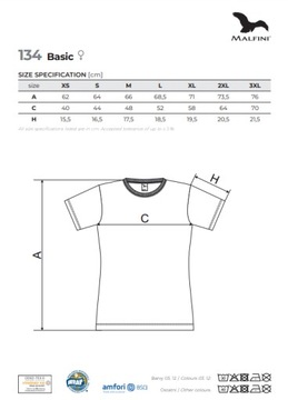 ПАКЕТ ФУТБОЛОК MALFINI 134 ЖЕНСКИХ М