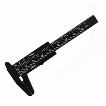 Suwmiarka plastikowa Mini 0-80 mm - czarna - narzędzie do pomiaru