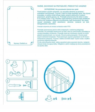 Удлинитель пеленального столика с мягкой подкладкой для комода и детской кроватки.