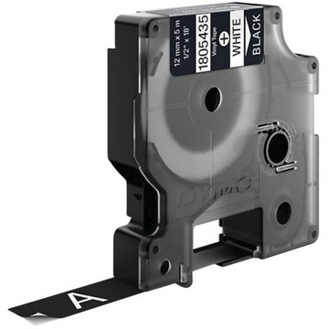 Dymo Rhino 1805435, 12mm x 5,5m, biały druk / biały podkład, taśma oryginal