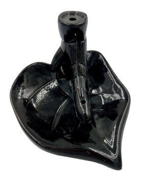 Ceramiczny kominek zapachowy Backflow, ceramika, Wodospad na liściu, 6 cm