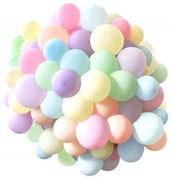 BALONY PASTELOWE 27CM MATOWE ZESTAW XXL 50SZT