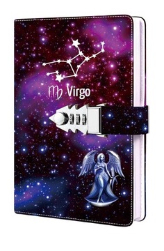 Pamiętnik /notes z znakiem zodiaku panna z zamkiem dla dziewczynek OPIS
