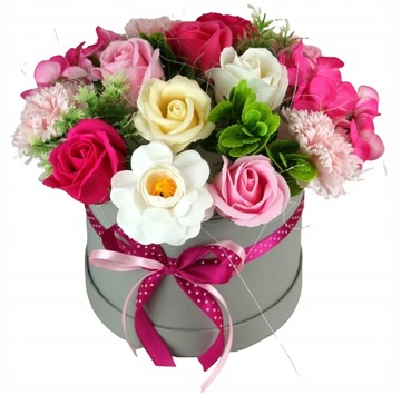 Flower Box Kwiaty Mydlane Prezent