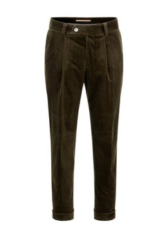Hugo Boss zelené pánske nohavice z menčestru veľ.46