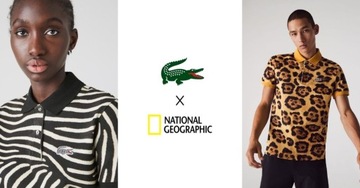 LACOSTE X NATIONAL GEOGRAPHIC sweter v-neck L