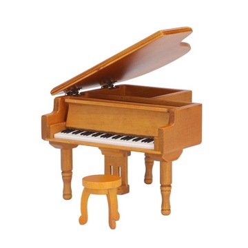 Музыкальная шкатулка в виде деревянного фортепиано.