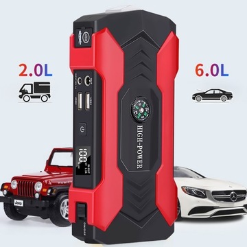 ПУСКНОЙ СТАРТЕР МОЩНЫЙ ПУСКОВОЙ УСИЛИТЕЛЬ POWERBANK TORCH HAMMER CABLES КОМПЛЕКТ КАБЕЛЕЙ