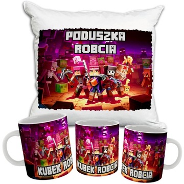 НАБОР ПОДУШЕК ДЛЯ КРУЖКИ MINECRAFT «ИМЯ ВАШЕГО РЕБЕНКА»