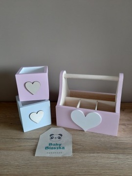 Organizer pudełko przybornik na kredki na biurko