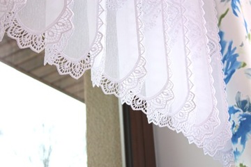 Заздростка Gipiura Белая штора-панель для кухни, высота 45 см