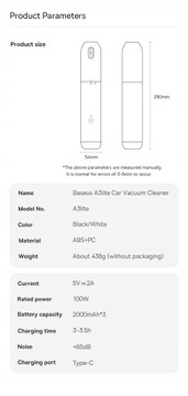 Автомобильный пылесос Baseus 4in1 12000Pa с воздушным насосом