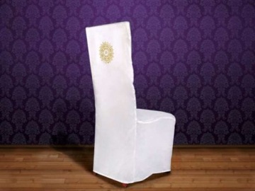 Сатиновый чехол COMMUNION на стул с принтом GOLDEN HOST COMMUNION IHS