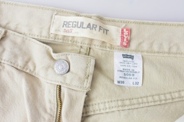 LEVIS strauss MODEL 505 SPODNIE MĘSKIE JEANS W36 L32