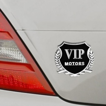 METALOWE NAKLEJKI BOCZNE VIP ZNAK NA ZDERZAK SAMOCHODU