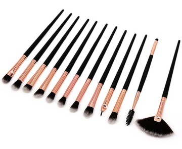 НАБОР КИСТЕЙ для макияжа 12 шт. КИСТИ ДЛЯ МАКИЯЖА
