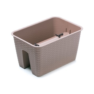 Doniczka balkonowa ratanowa DRLB400 Mocca