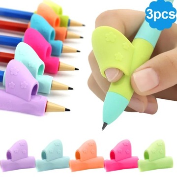 3 Pcs Silicone Ergonomic Posture Correction Device Pencil Pen Writing Aid