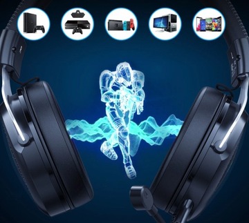 НАУШНИКИ С МИКРОФОНОМ ДЛЯ ИГРОВ С RGB LED-подсветкой НОВАЯ ИГРА