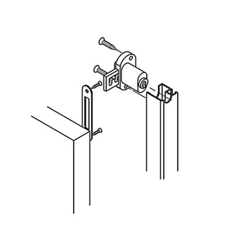 Замок MAT для алюминиевых рам врезных дверей в одноключевой системе