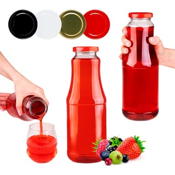 5x BUTELKA SOCZEK 1000ml Z ZAKRĘTKĄ NA SOK NALEWKI BUTELKI NA SOK