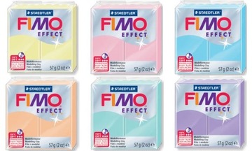 FIMO EFFECT MASA PLASTYCZNA ZESTAW PASTEL 6 KOL
