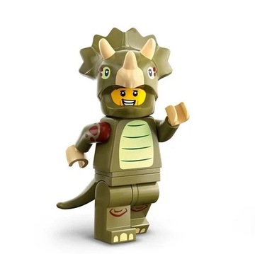 Lego figurka Minifigures 71045 Seria 25 Kostium Triceratops #8