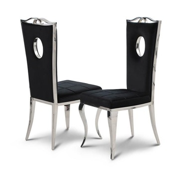 Krzesło glamour Luxury Black krzesło tapicerowane