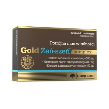 OLIMP GOLD ŻEŃ-SZEŃ COMPLEX 30tab SIŁA I WITALNOŚĆ LIBIDO EKSTRAKT MAGNEZ
