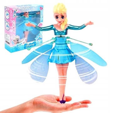 LATAJĄCA LALKA ELSA ELZA USB WRÓŻKA ZABAWKA STEROWANA RĘKĄ