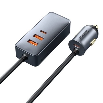 ŁADOWARKA SAMOCHODOWA BASEUS 2xUSB + 2xUSB-C 120W